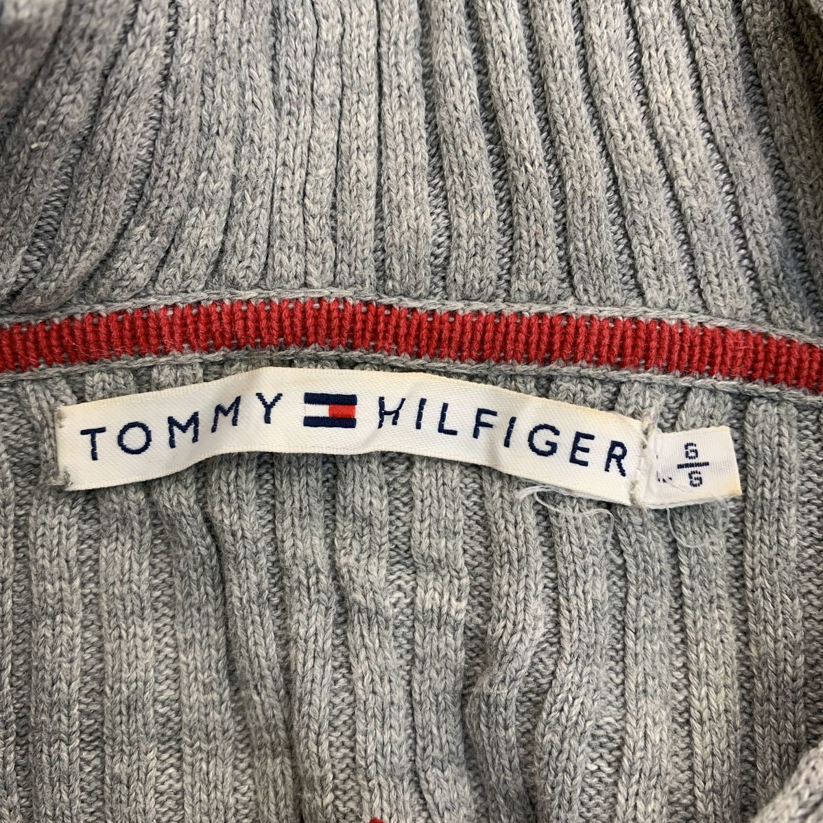 TOMMY HILFIGER リブニット ジップアップ パーカー ウィメンズ L グレー トミーヒルフィガー 古着卸 アメリカ仕入れ a403-5452_画像9