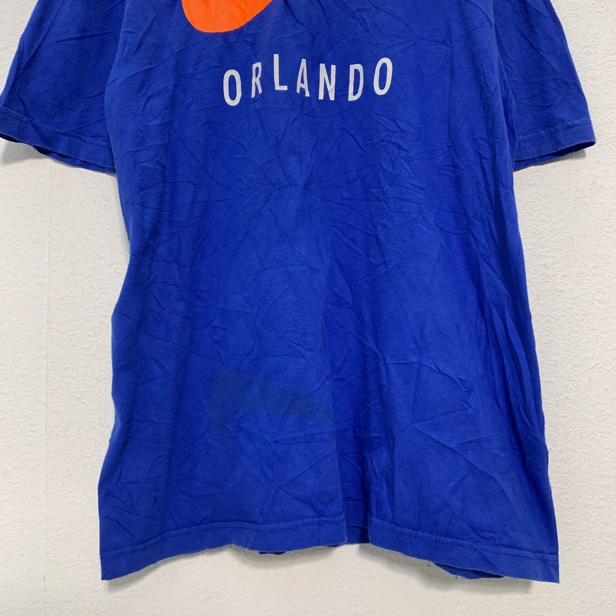 NIKE 半袖 プリント Tシャツ M ブルー オレンジ ナイキ スポーツ ORLANDO ロゴ 古着卸 アメリカ仕入 a503-7282_画像3