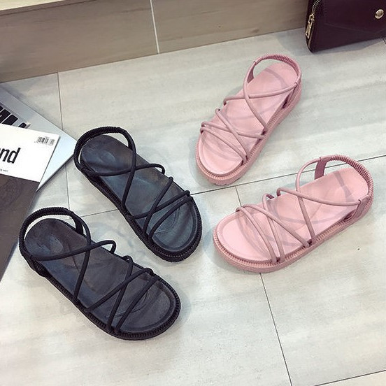  sandals thickness bottom black 22.5. beach sandals Flat sole ..... stylish light weight popular aqua shoes sport sandals 