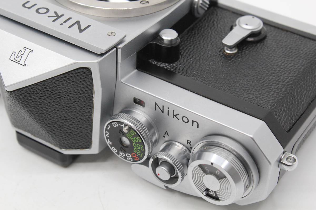 【送料無料１円～／極上美品】 ニコン Nikon F アイレベル ボディ シルバー 702万番 NKJ NIKKOR-H Auto 50mm F2 取説 MT3585_画像4