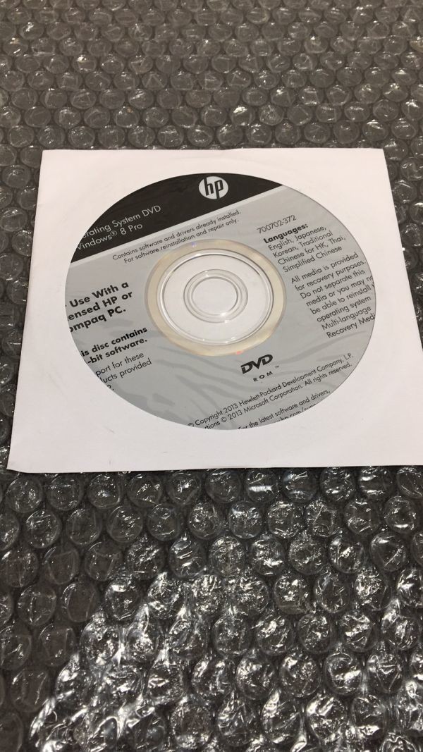 H  новый товар  неиспользуемый 　HP Windows 8  установка  диск  64bit DVD2