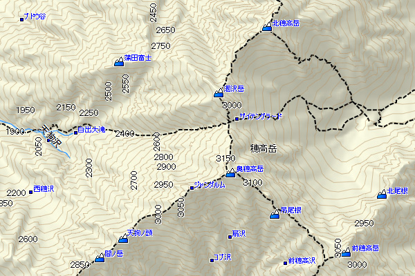 【いどんなっぷ製】GARMIN（ガーミン）用 日本地図【全国＋等高線10図郭（地形図）セット】ルート検索，陰影表示可能_北アルプス　穂高岳周辺
