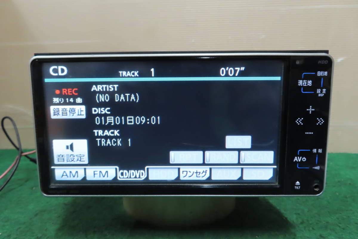 動作保証付/V4626/トヨタ純正　NHDT-W59　HDDナビ　2009年　TVワンセグ内蔵　CD・DVD再生OK_画像4