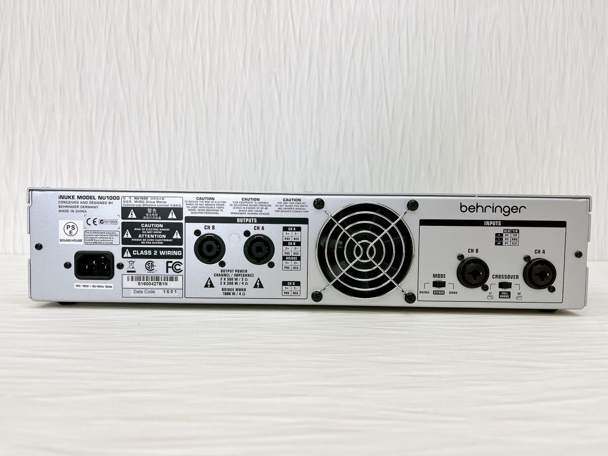 動作品】BEHRINGER パワーアンプ iNUKE NU6000-