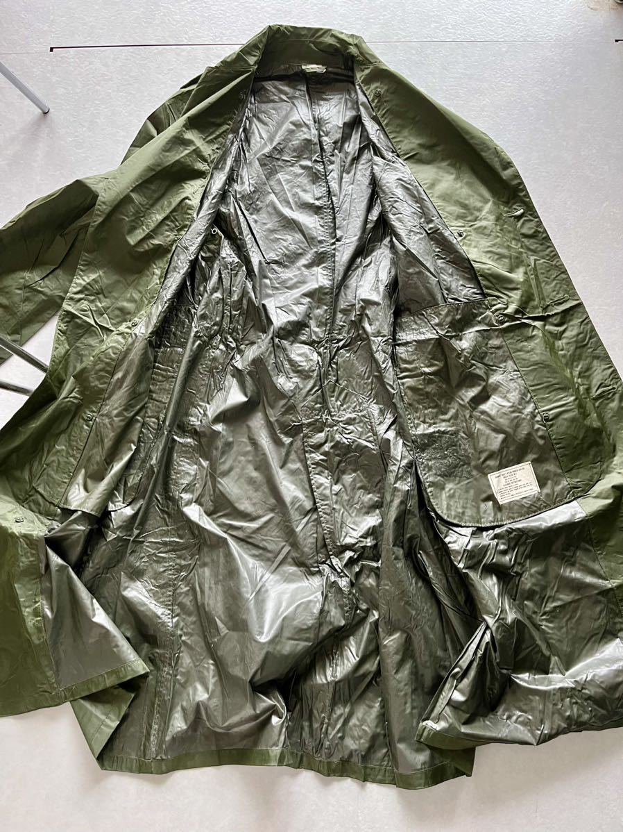 ヴィンテージ U.S.ARMY Nylon Rubber Coat Green Shade M-2 レインコート トレンチ アメリカ軍 ミリタリー_画像5