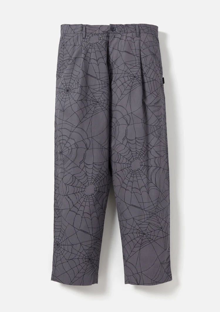 NEIGHBORHOOD SPIDERWEB TUCK PANTS サイズL GRAY ネイバーフッド