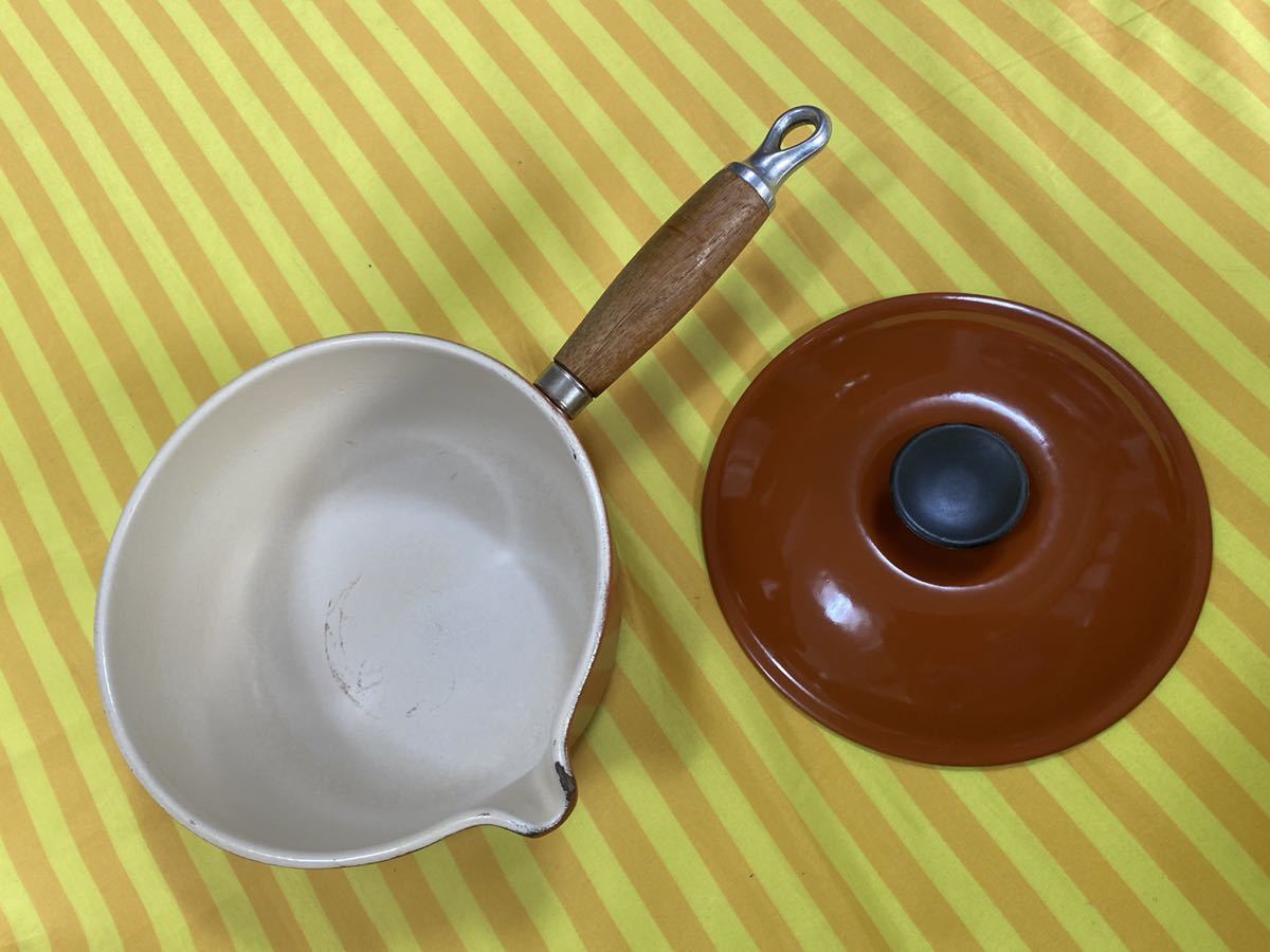 ル・クルーゼ ビンテージ ウッドハンドル 片手鍋 14 16 18 20 22 5個セット LE CREUSET