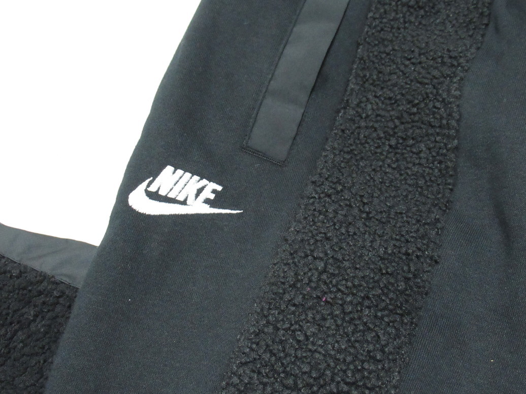 NIKE NSW ジュニア ボア パーカー パンツ セットアップ 黒 ブラック 140 ナイキ スウェット フリース 上下セット DJ5492-010 DV3062-010_画像6