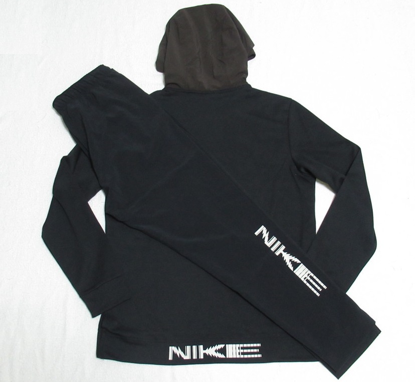 【新品】 Bibian 比比昂- トレーニングパーカーパンツセットアップ黒 NIKE ナイキ