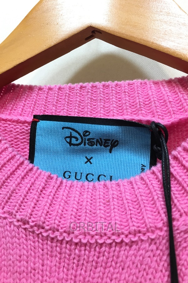 経堂) GUCCI x Disney グッチ × ディズニー ドナルドダックウールニットセーター ピンク レディース XS 652620 国内席_画像7