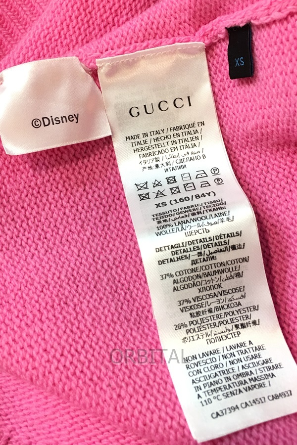 経堂) GUCCI x Disney グッチ × ディズニー ドナルドダックウールニットセーター ピンク レディース XS 652620 国内席_画像8