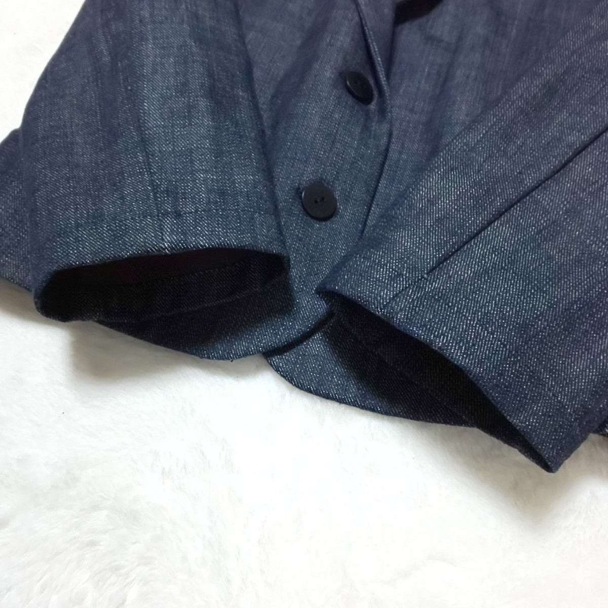 カーキ×インディゴ 【極美品/伊製】HERNO DONNA デニムテーラード