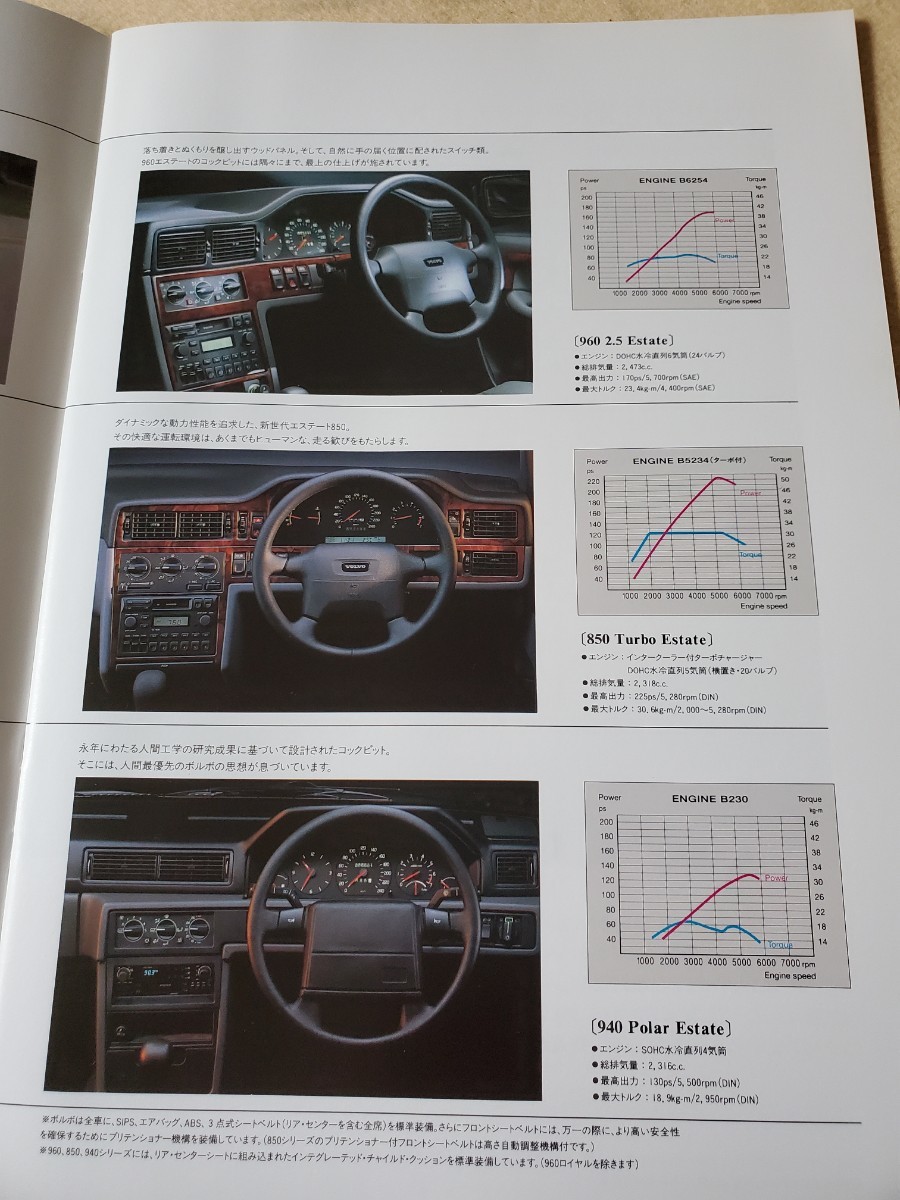 自動車カタログ▽VOLVO ESTATE▽1995年発行▽主要諸元表付き▽全35ページ▽ボルボ_画像4