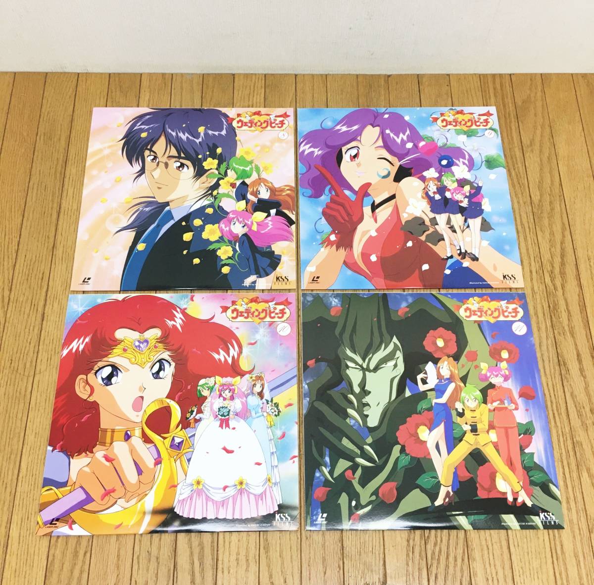  Wedding Peach /LD BOX/ front compilation after compilation set / poster * autograph square fancy cardboard gorgeous with special favor / laser disk / anime / Showa era / collection / Junk 