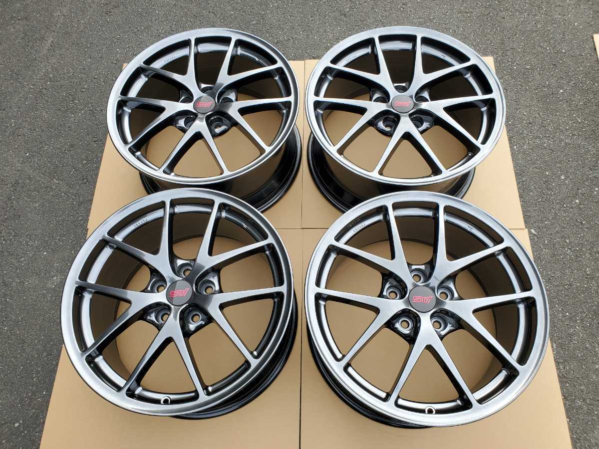 送料無料(沖縄は1000円) 【美品 鍛造 BBS製 スバル WRX 純正 18インチ