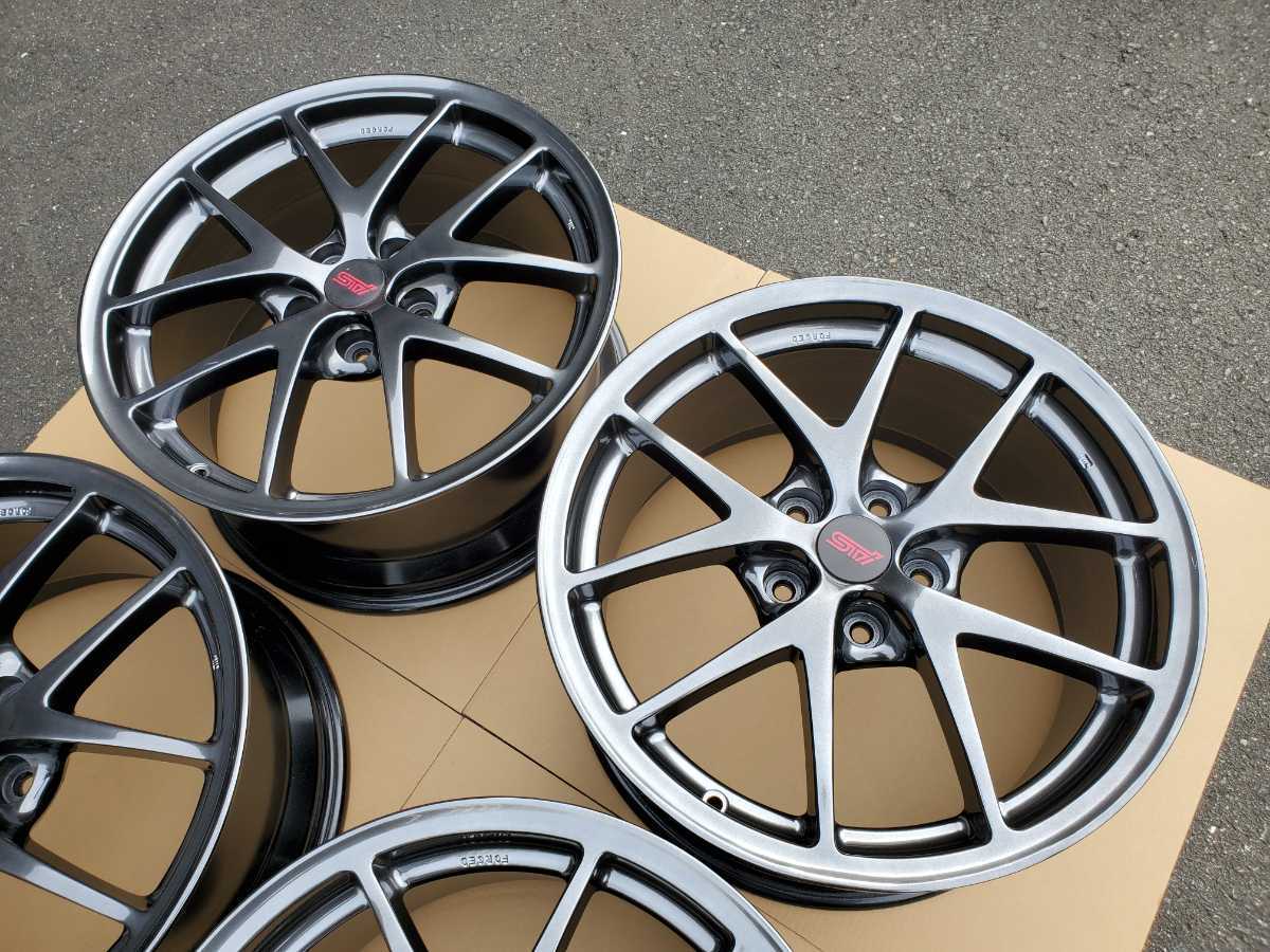 送料無料(沖縄は1000円) 【美品 鍛造 BBS製 スバル WRX 純正 18インチ