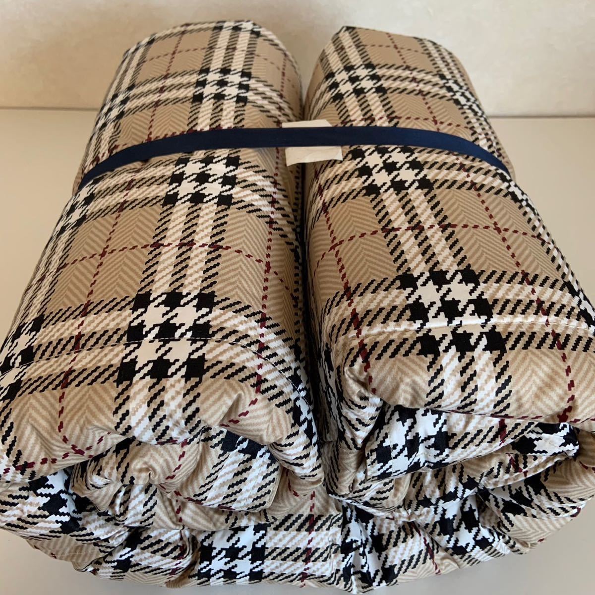 未使用 BURBERRY バーバリー ダウンケット 羽毛肌掛け布団 ダウン50% フェザー50% ノバチェック柄 150×200cm 日本製 西川産業