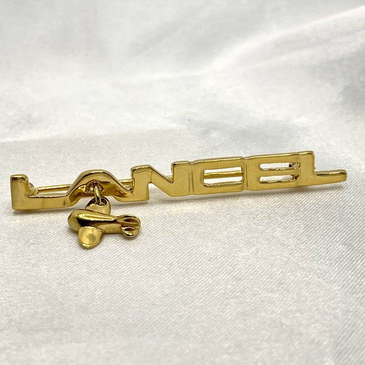 LANCEL ランセル ブローチ ゴールドカラー ロゴ ヴィンテージ vintage アクセサリー 装飾品_画像1