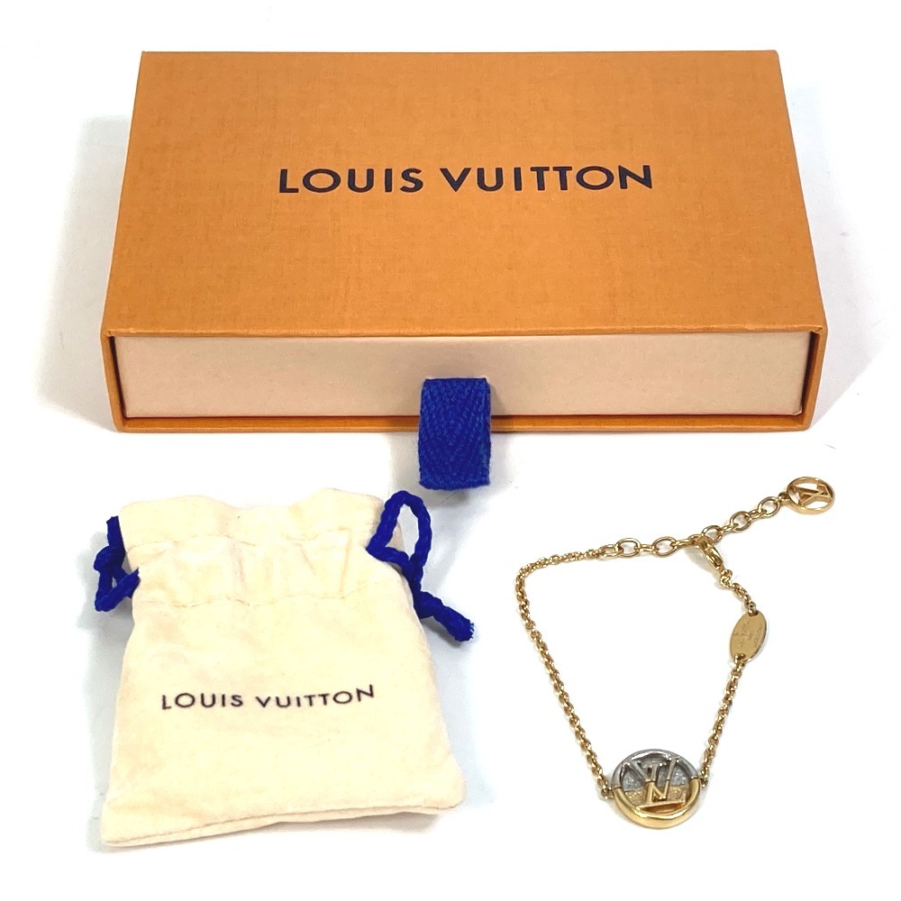 LOUIS VUITTON ルイヴィトン M69589 ブラスレ・L TO V アクセサリー ブレスレット メタル ゴールド レディース【中古】_画像9