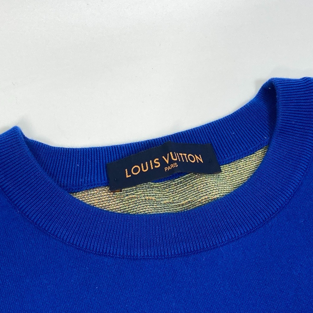 LOUIS VUITTON ルイヴィトン 21SS LVMインターシャ クルーネックニット トップス アパレル 半袖Ｔシャツ ブルー メンズ【中古】美品_画像7