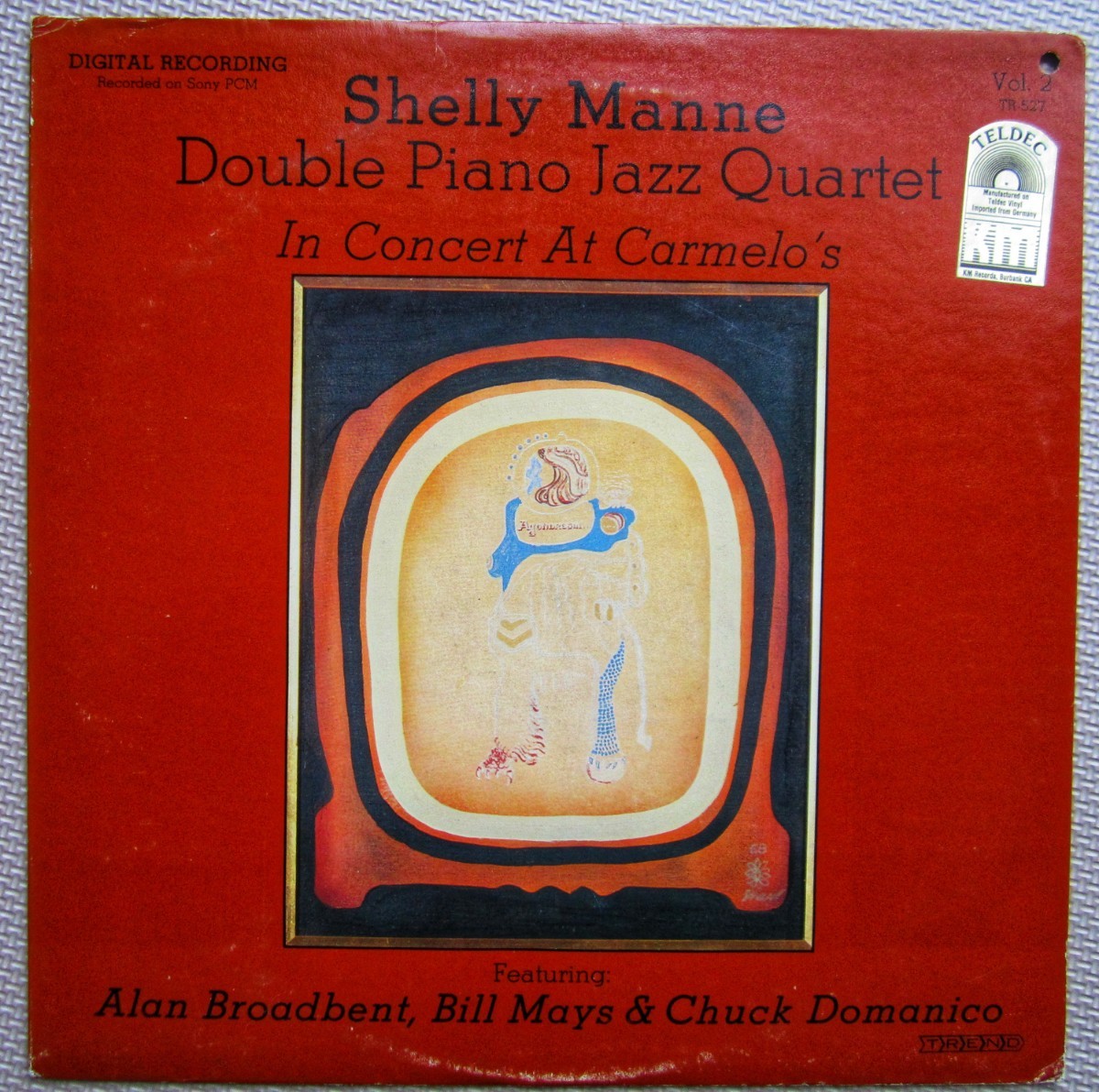米 Trend Orig. 高品質LP Shelly Manne Double Piano Jazz Quartet PCM Live recording with Alan Broadbent Bill Mays Chuck Domanico