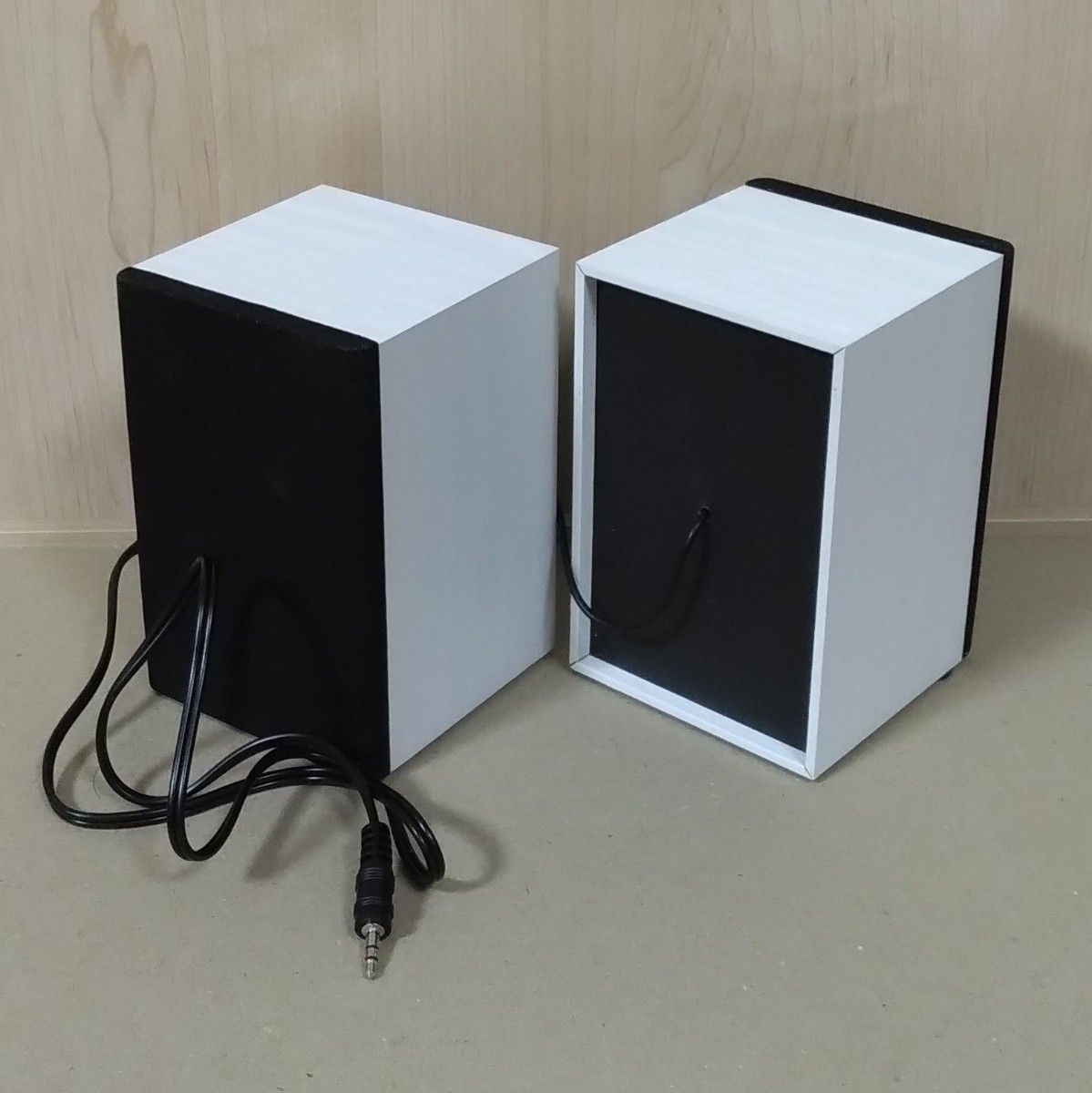 木目調 USB専用スーパーBIGスピーカー モノトーン ホワイト 木目調 USB専用スーパーBIGスピーカー モノトーン ホワイト