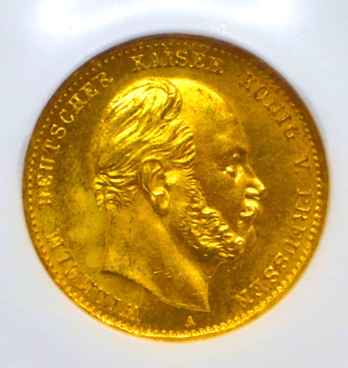 【準最高鑑定】1872年 ドイツ ヴィルヘルム1世 プロシア プロイセン 10マルク 金貨 MS67 NGC アンティークコイン モダン 資産
