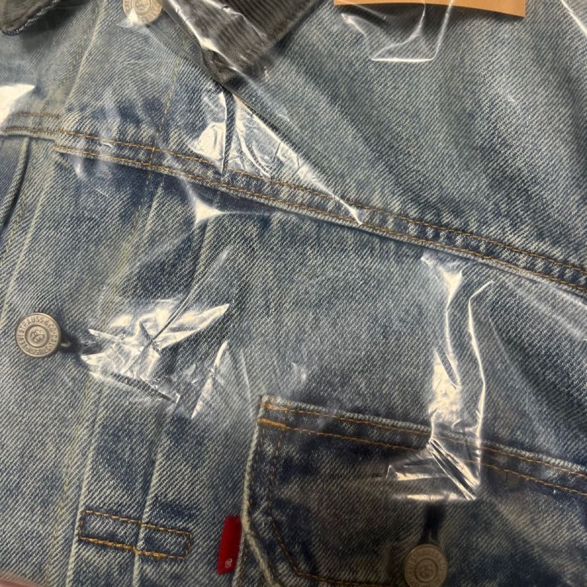 STUSSY & LEVI'S EMBOSSED TRUCKER JACKET スチューシー リーバイス