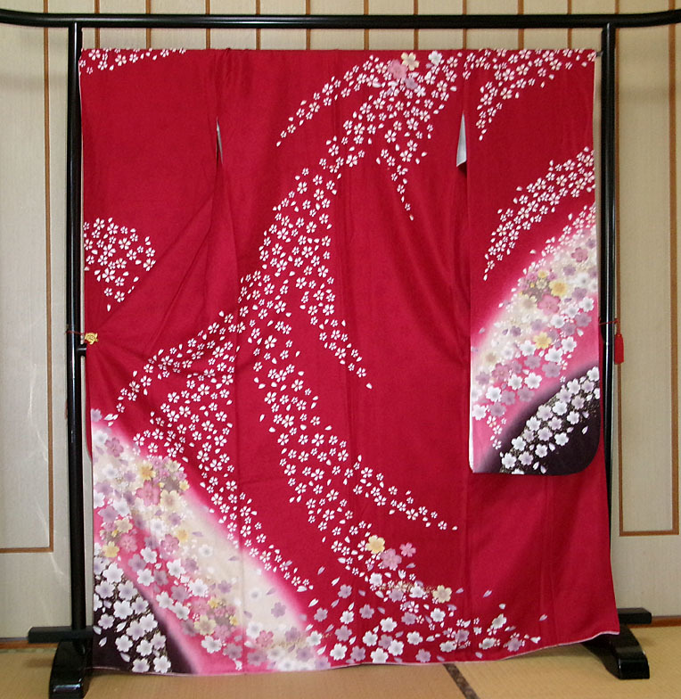 美品】正絹振袖セット L /暈染/舞桜/ 150~170/ furi-02 | www.bauen.com.ar