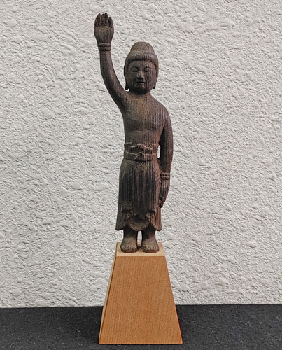 天平期古様式 室町 江戸期 珍しい木彫の 誕生仏 検 仏教美術新羅仏中国