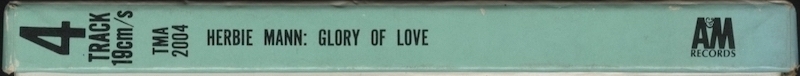 オープンリールテープ HERBIE MANN / GLORY OF LOVE 7号 19cm/s (7 1/2IPS) 4トラック 日本製 ライナー付(ヨレ)の画像4