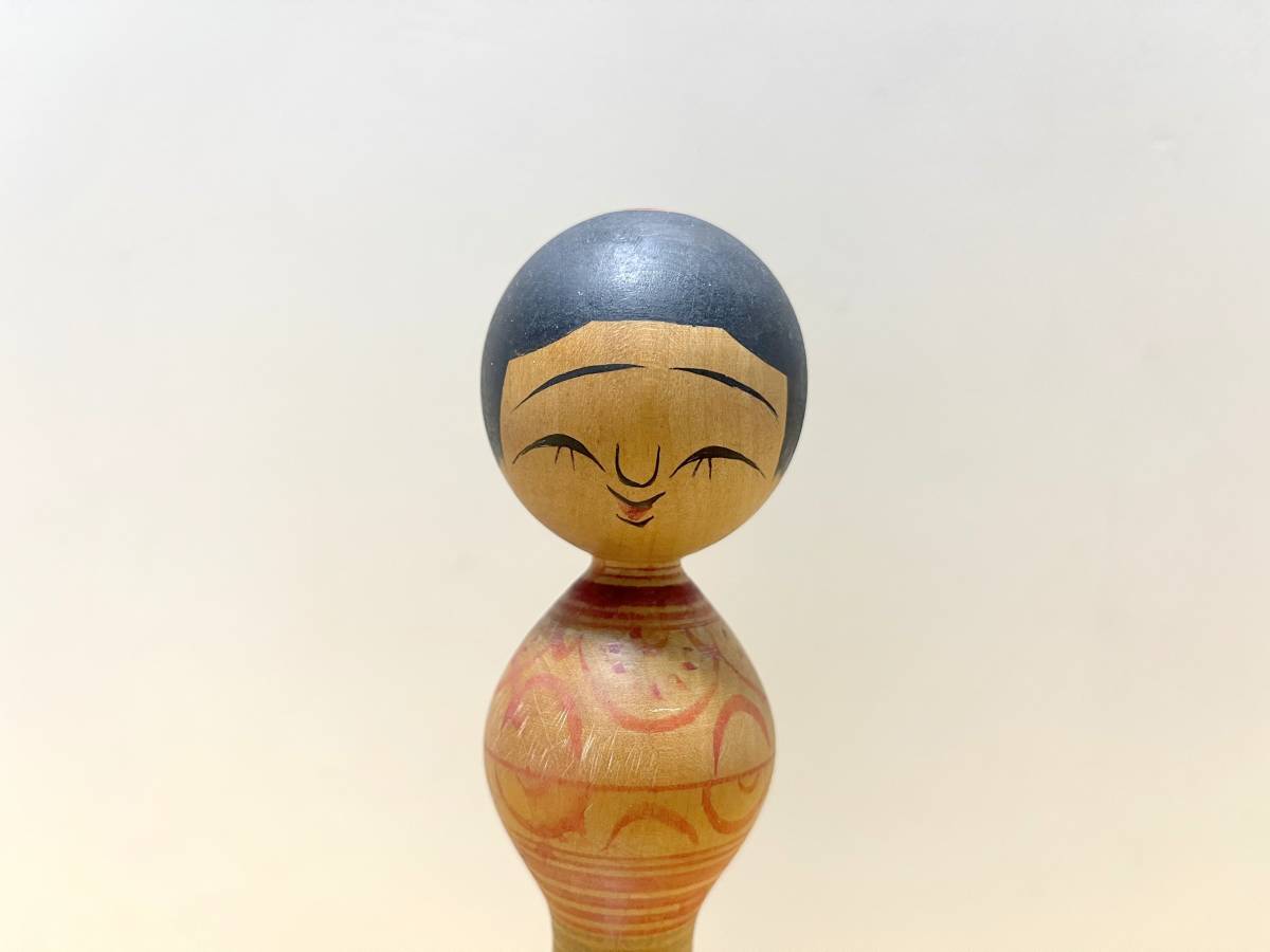 ◇ 伝統こけし 津軽系 盛秀太郎 高さ18.5cm / Kokeshi doll_画像3