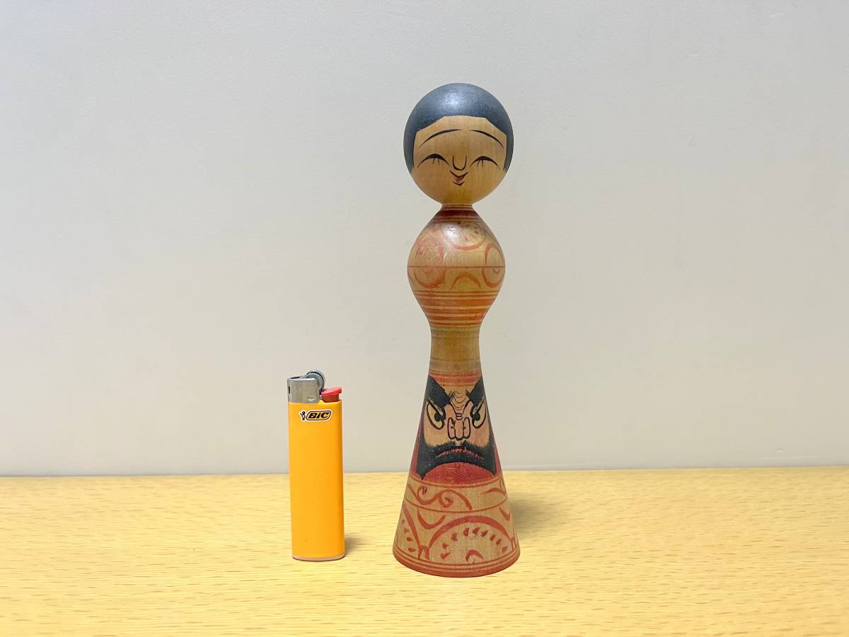 ◇ 伝統こけし 津軽系 盛秀太郎 高さ18.5cm / Kokeshi doll_画像5