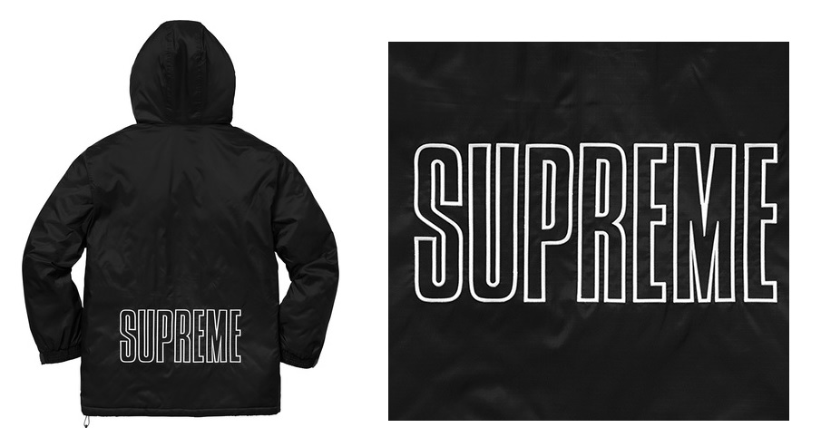 新品 未使用 国内正規品 ◆ Supreme/Champion Pullover Parka Black/黒 18SS week5 サイズM ◆ 代官山店舗購入 半タグ付き_画像5