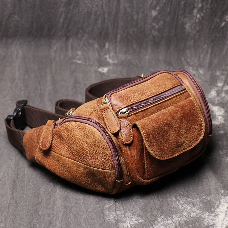  new goods body bag men's original leather messenger bag shoulder .. bag shoulder bag diagonal .. cow leather bag Brown 
