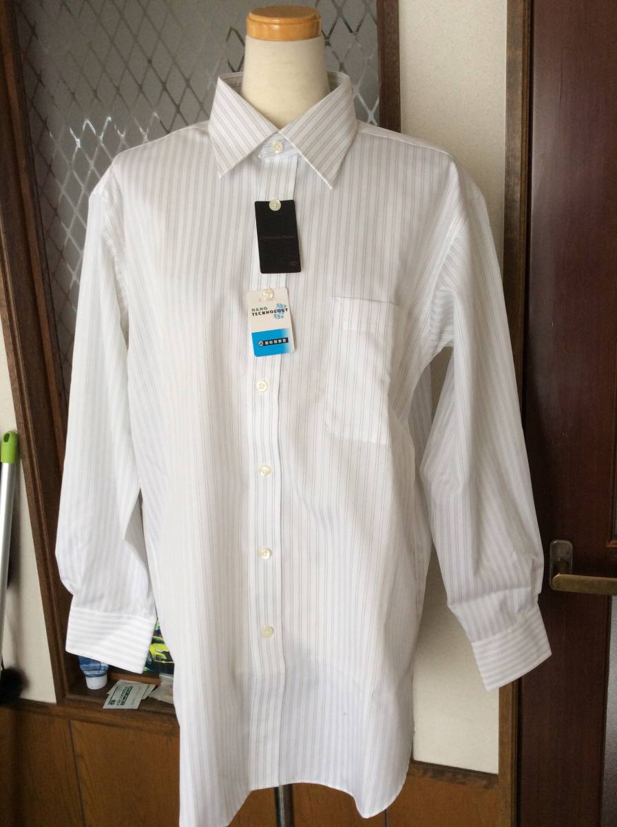 Christian ＯＲＡＮＩ ストライプのシャツ40-82新品未使用 超形態安定