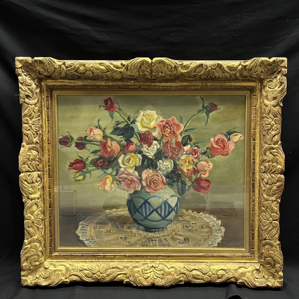 Yahoo!オークション - 【額装】絵画 油彩画 金子 博信 「薔薇 Yahoo!オークション - 【額装】絵画 油彩画 金子 博信 「薔薇