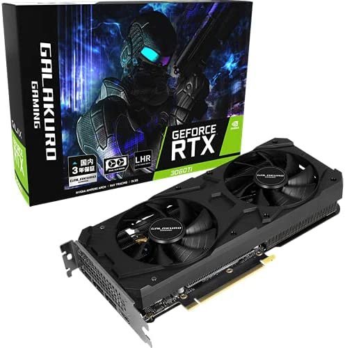 玄人志向 NVIDIA GeForce RTX3060Ti 搭載 グラフィックボード GDDR6 8GB GALAKURO GAMING GG-RTX3060Ti-E8GB/DF/LHR 2022/10~3年保証有_画像1