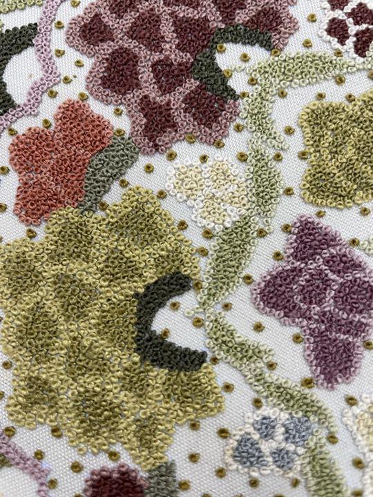 に初値下げ! 【未使用 相良刺繍】欧風可愛い びっしりぎっしり相良