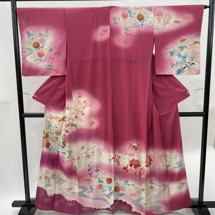 【楽ギフ_包装】 着物 アンティーク 123 可愛い 花 菊 ピンク モダン レトロ 正絹 訪問着 アンティーク着物 【楽ギフ_包装】 着物 アンティーク 123 可愛い 花 菊 ピンク モダン レトロ 正絹 訪問着 アンティーク着物
