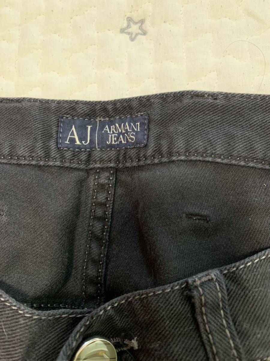 銀座店購入 サイズ29 ARMANI JEANS ブラックデニム ダメージデニム_画像3