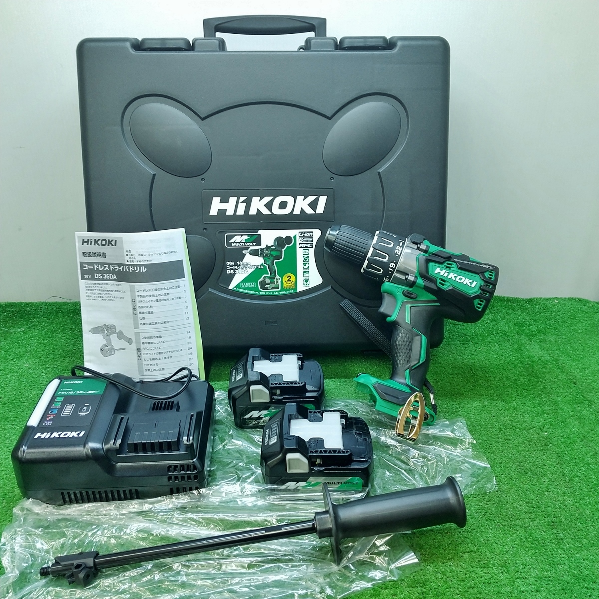 未使用 HiKOKI ハイコーキ 旧日立工機 マルチボルト 36V コードレス ドライバドリル バッテリー 2個 充電器 付 DS36DA(2XP)