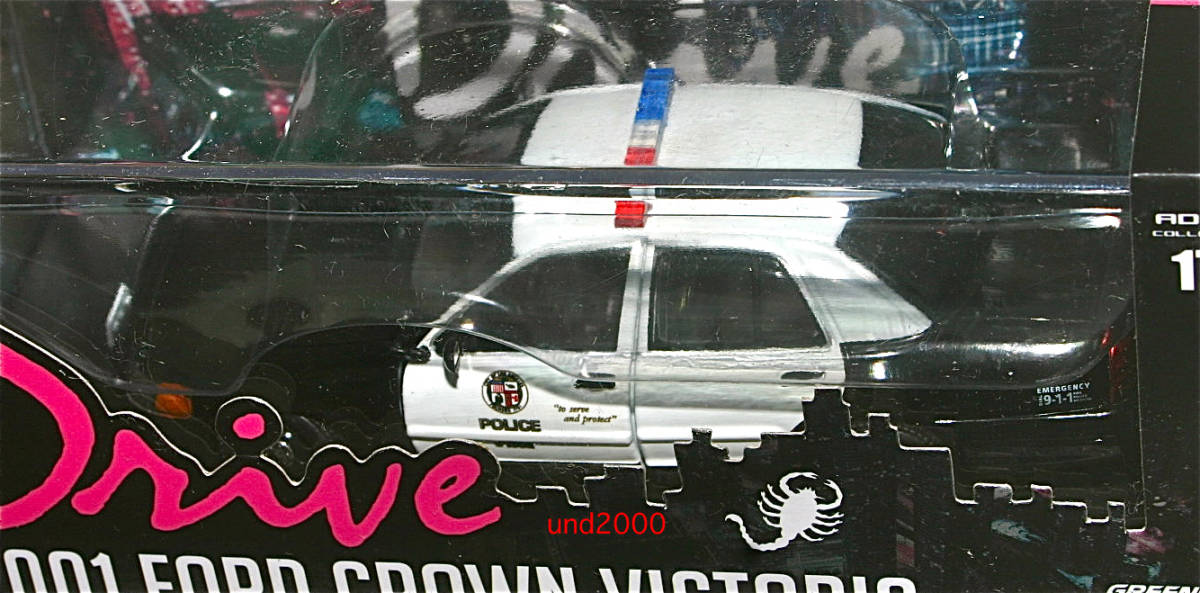 Greenlight ドライブ 1/43 2001 フォード クラウン ビクトリア Ford Crown Victoria Interceptor LAPD ポリスカー グリーンライト Drive_画像2