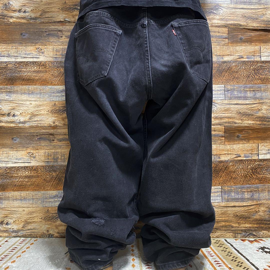 Levi's levis リーバイス 550 w44 ブラックデニム 黒 ブラックジーンズ