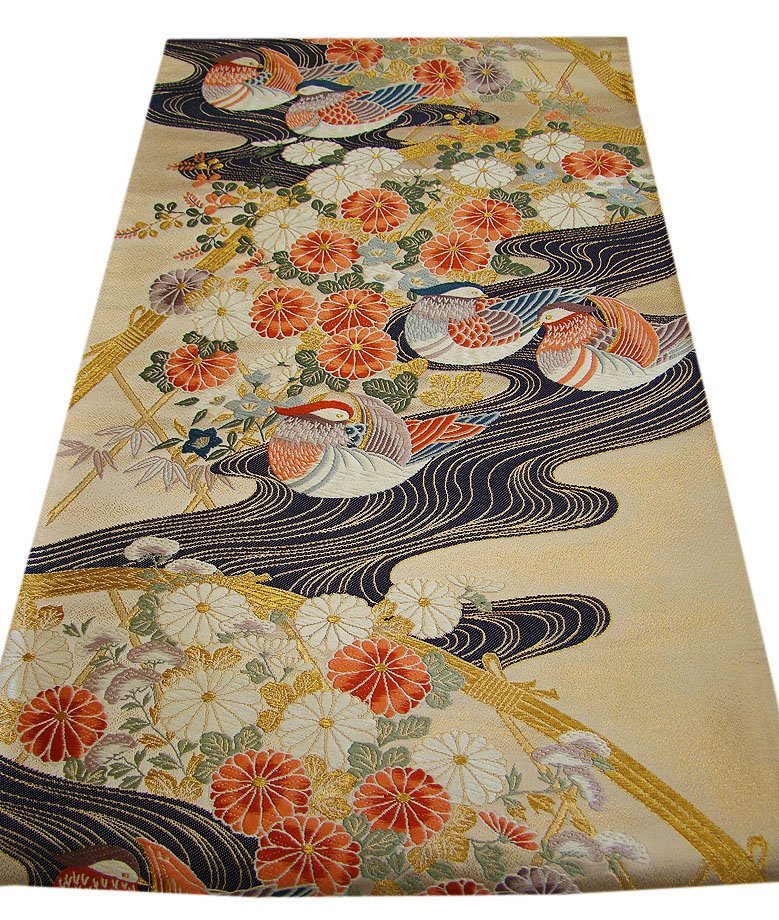 時代屋 美品 訪問着用 西陣織 老舗となみ 袋帯 正絹 仕立上り 六通柄 F604_画像1