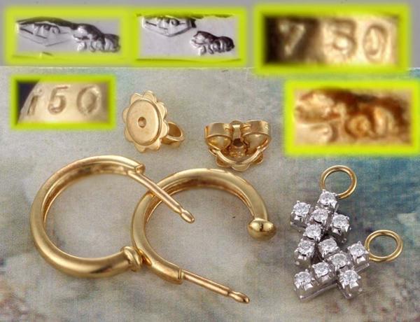 **Star-Jewelry-750 made dia entering Rosario. earrings * total 5.7g/IP-4204
