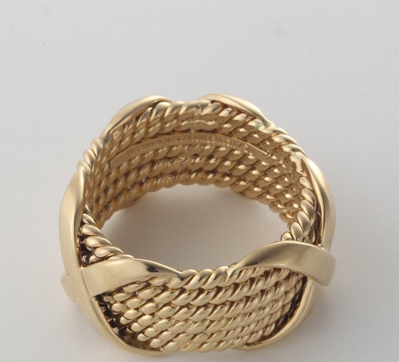 ☆＊TIFFANY-750 Jean Schlum Berger Large Rope Ring/IP-6351の画像7