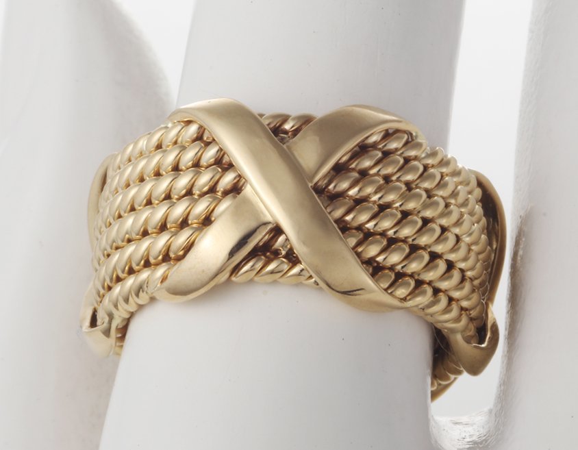 ☆＊TIFFANY-750 Jean Schlum Berger Large Rope Ring/IP-6351の画像9