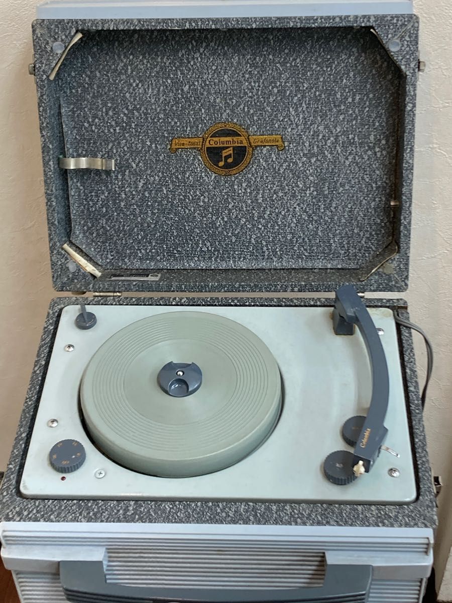 ジャンク Columbia 蓄音機 Grafonola レコードプレイヤー - ポータブル