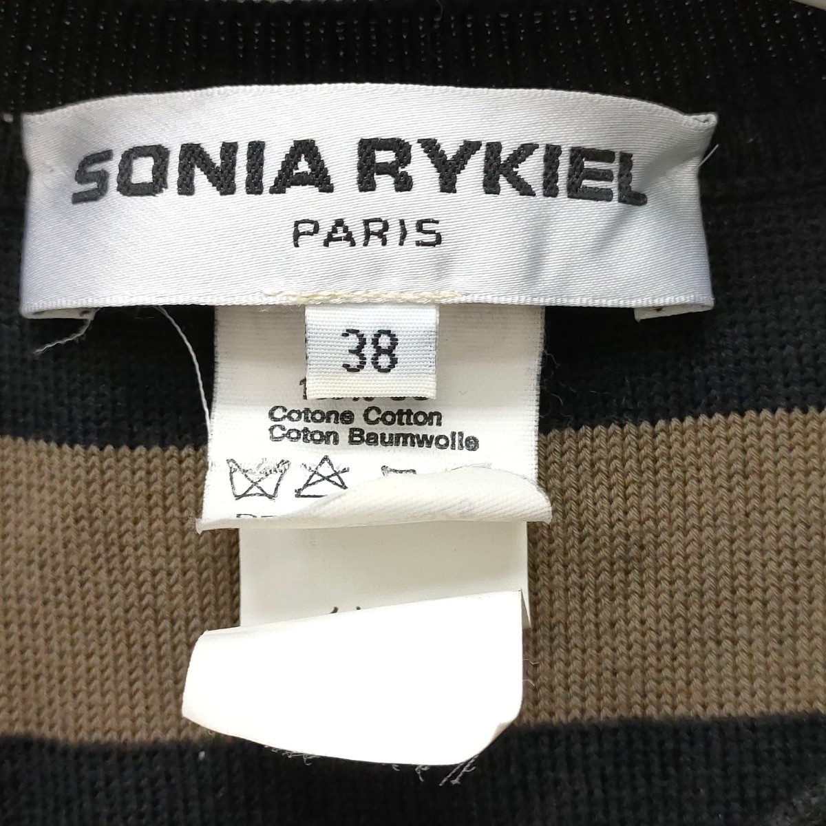 SONIA RYKIEL / ソニア・リキエル レディース 半袖ニット サマーニット ボーダー 春服 夏服 38サイズ I-1750 の画像4